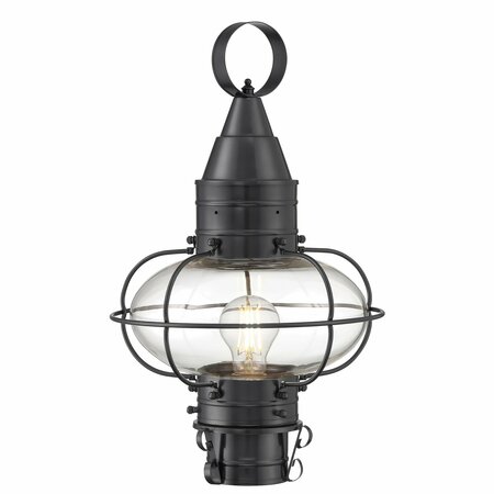 NORWELL Classic Onion Outdoor Post Light - Gun Metal with Clear Glass 1511-GM-CL